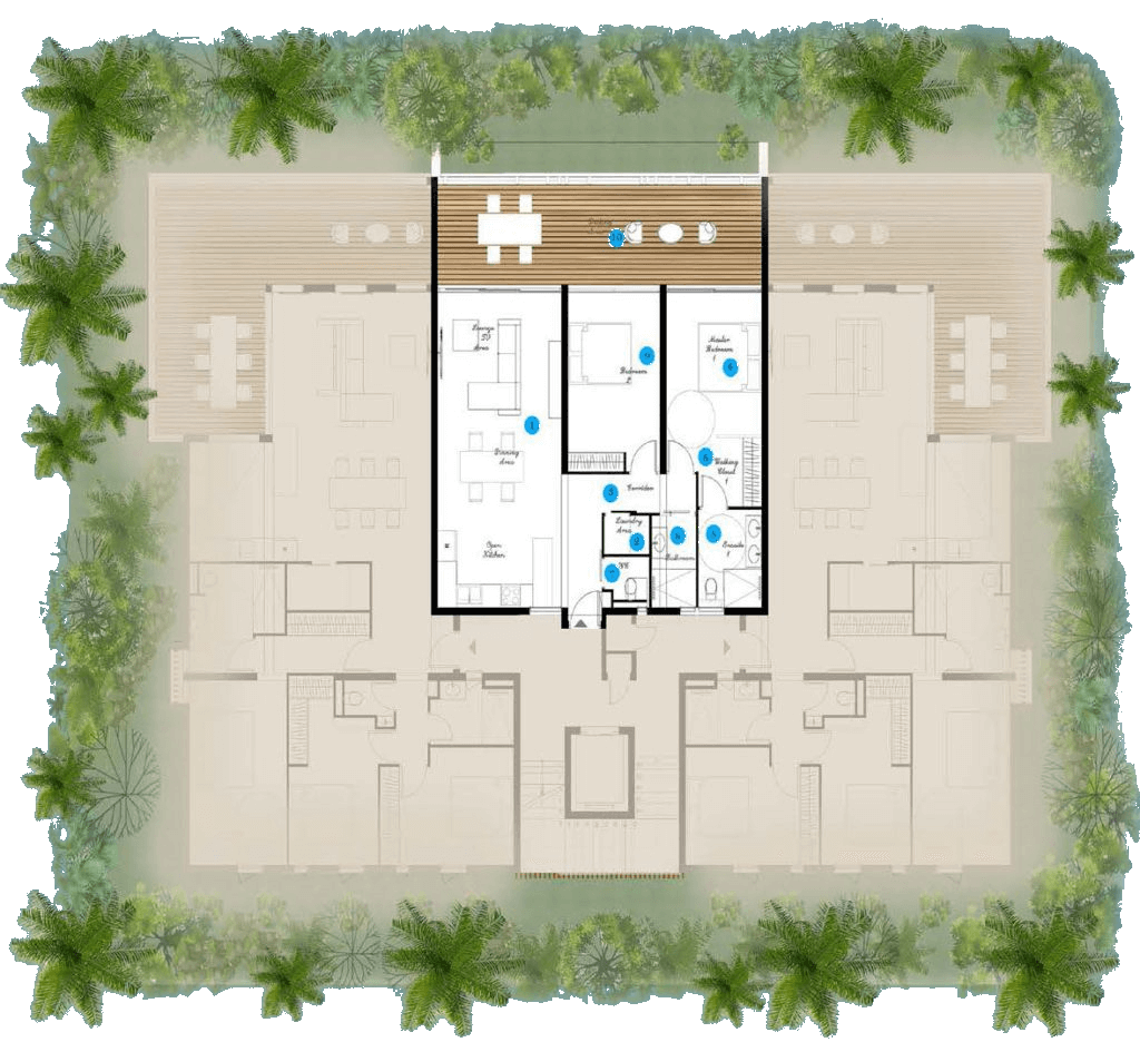 Floor Plan: Two Bedrooms Apartments