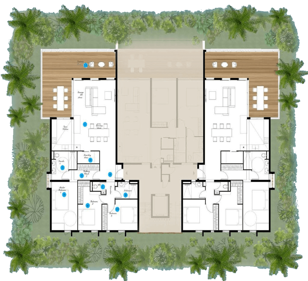 Floor Plan: Three Bedrooms Apartments